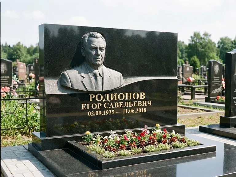 Памятник с барельефом — выполненная работа 27 в Уфе