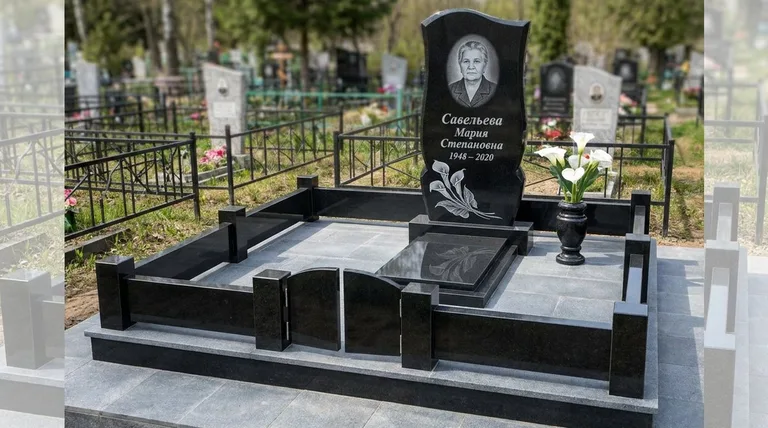 Памятник с гравировкой калл — выполненная работа «Савельева» в Уфе