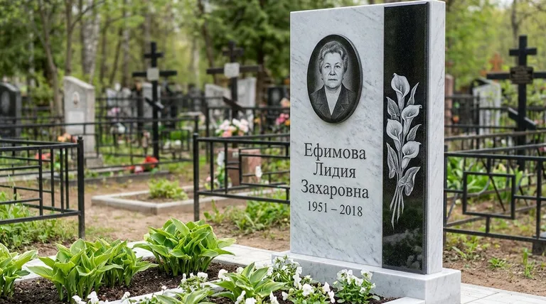 Памятник с гравировкой калл — выполненная работа «Ефимова» в Уфе