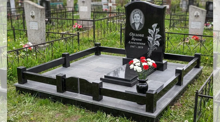 Памятник с гравировкой калл — выполненная работа «Орлова» в Уфе