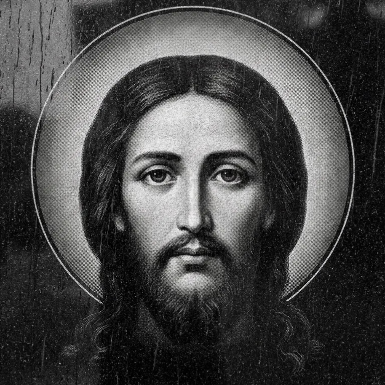 Эскиз иконы: «Моление о чаше» (полутон) — сюжетная композиция, гравировка на памятник в Уфе