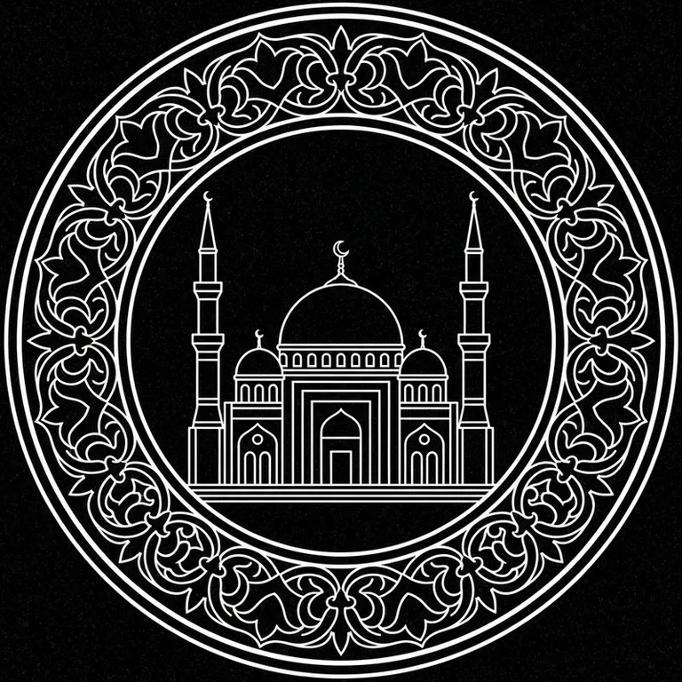Эскиз: В медальоне — круглый медальон с восточным кантом в Уфе