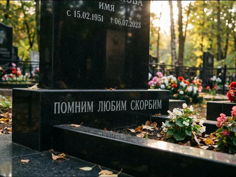 Эпитафия — гравировка с выездом на кладбище в Уфе