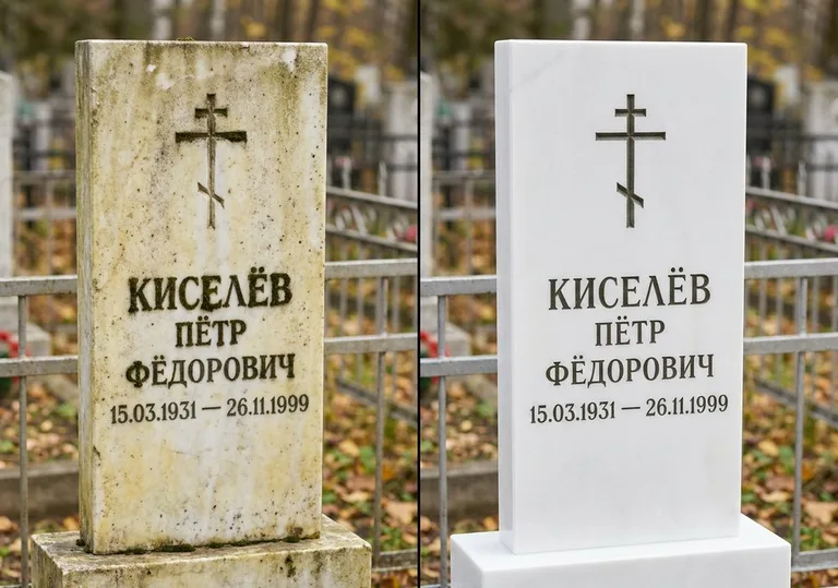 Восстановление белого мрамора: до и после в Уфе