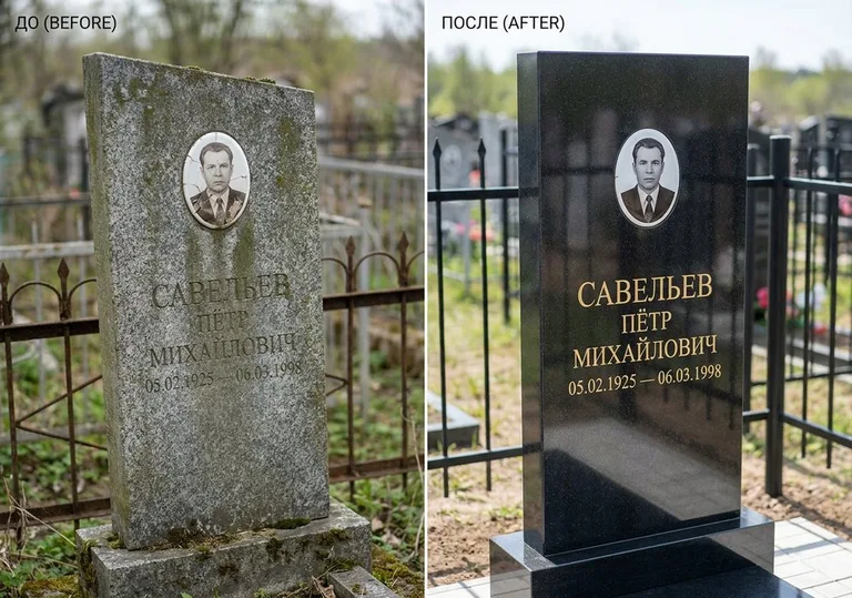 Комплексная реставрация старого памятника: до и после в Уфе