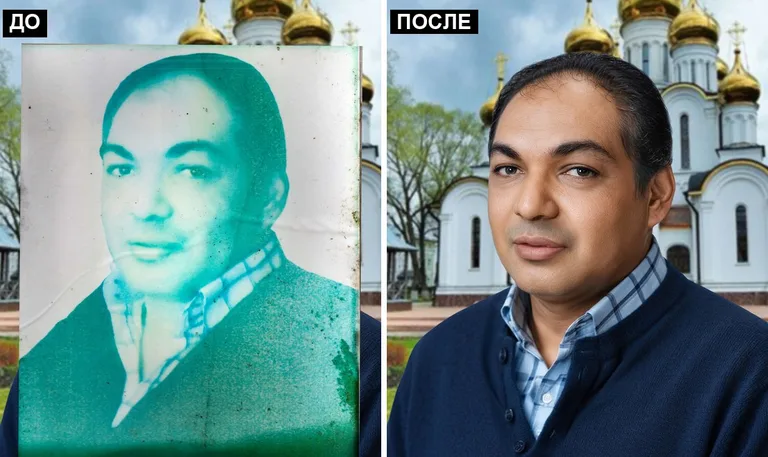 Ретушь фото на памятник — цветокоррекция и колоризация: до и после в Уфе