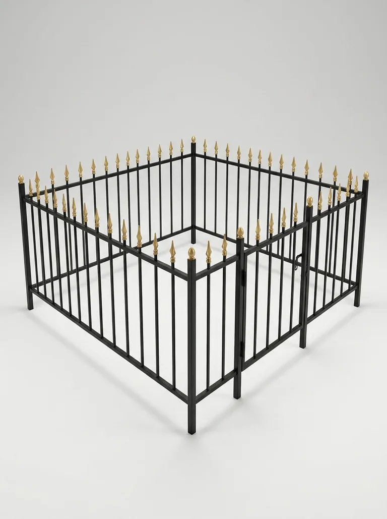 Модель ограды на могилу ОГ019 — установка в Уфе