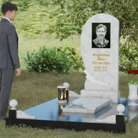 Вертикальный гранитный памятник для светских - П080