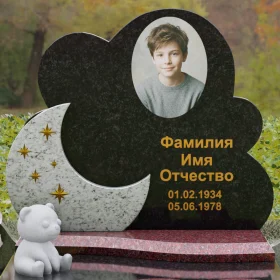 Вертикальный гранитный памятник - П133