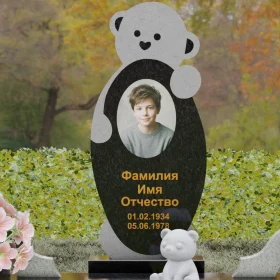 Вертикальный комбинированный памятник для одного - П136