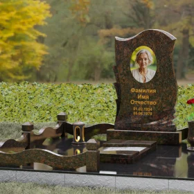 Вертикальный гранитный памятник для одного П160 - П160
