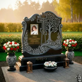 Православный элитный памятник с крестом - ПН144