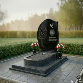 Вертикальный гранитный памятник для одного - ПН227