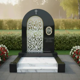 Гранитный вертикальный памятник для пяти - ПН356