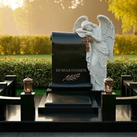 Элитный Гранитный или мраморный православный памятник - ПН393
