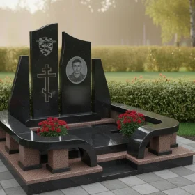 Элитный Гранитный православный памятник - ПН397