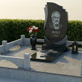 Элитный Гранитный православный памятник с крестом - ПН463