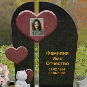 Комбинированный вертикальный светский памятник - П240