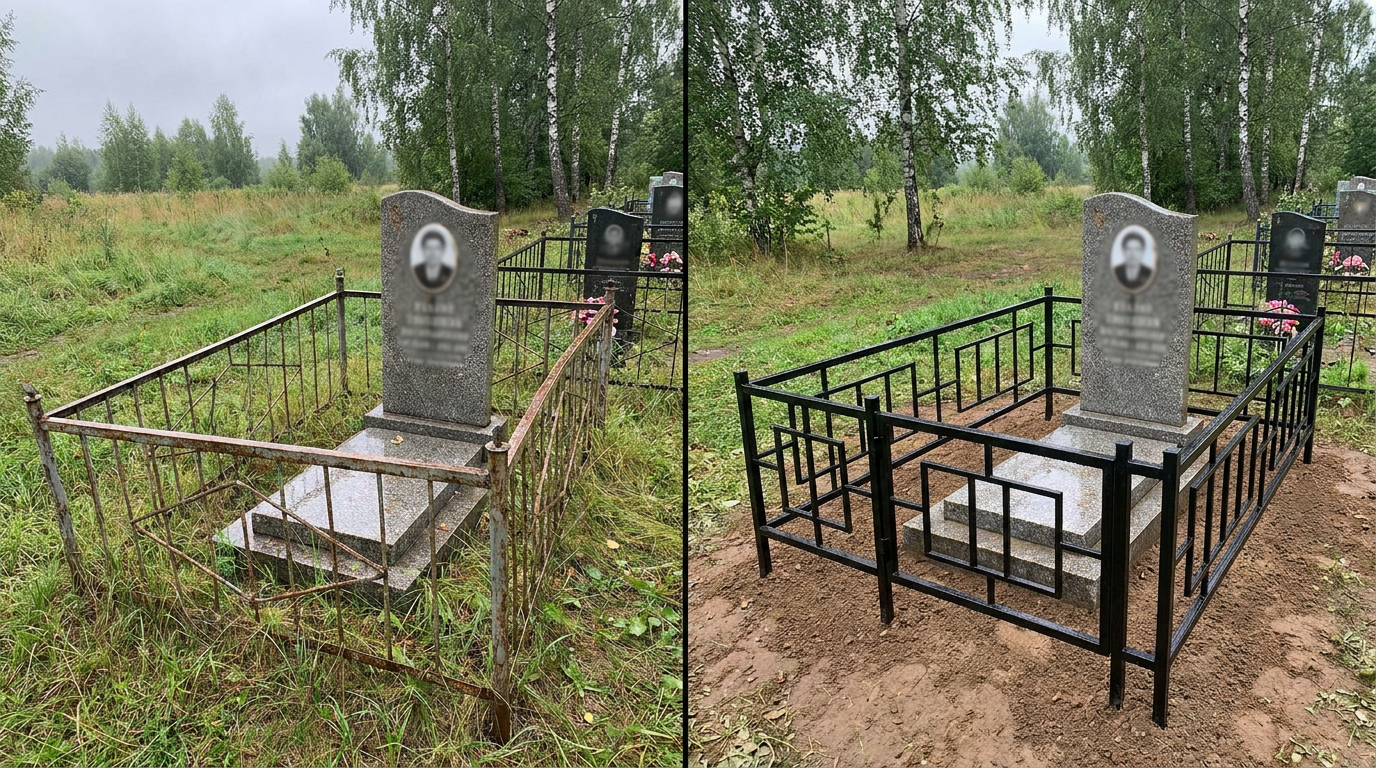 Установка ограды в Уфе — пример 1