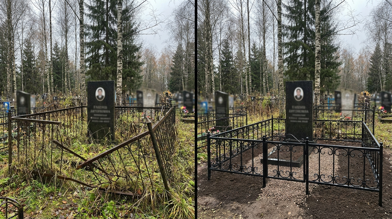 Установка ограды в Уфе — пример 2