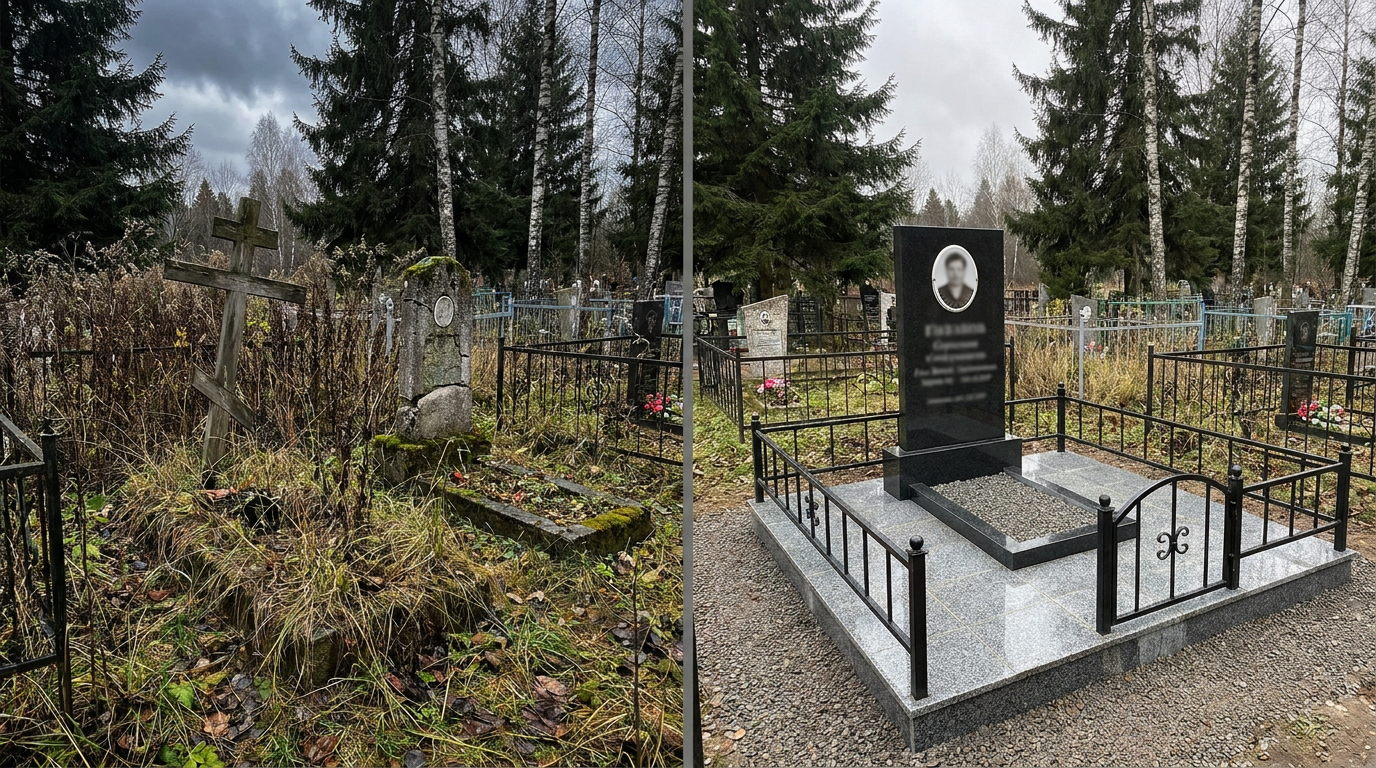 Установка памятника в Уфе — пример 1